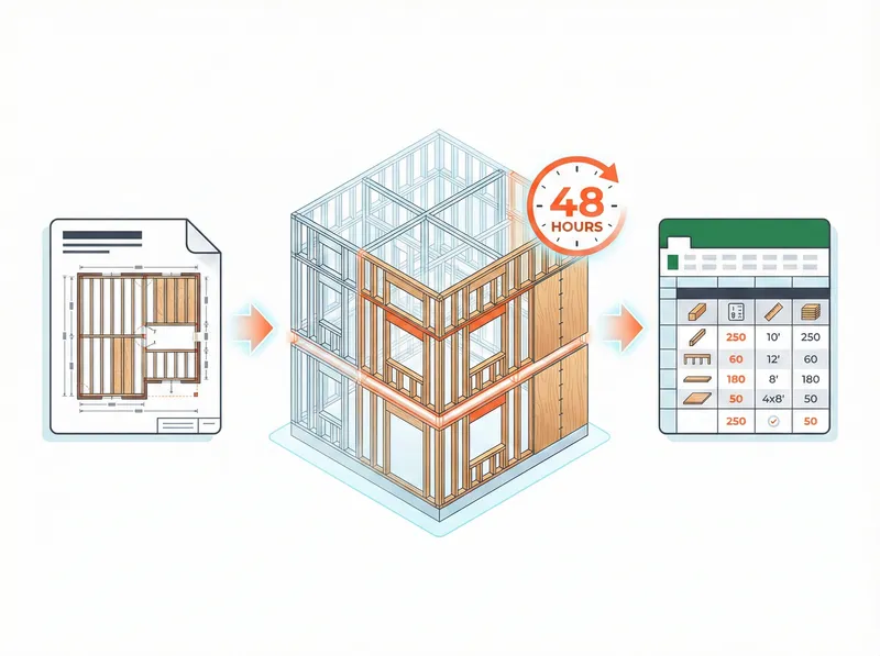 PDF to timber BIM model to Excel Bill of Materials transformation workflow - 48 hours delivery