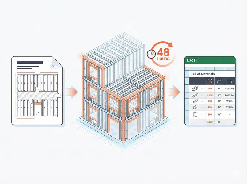 PDF to BIM model to Excel Bill of Materials transformation workflow - 48 hours delivery