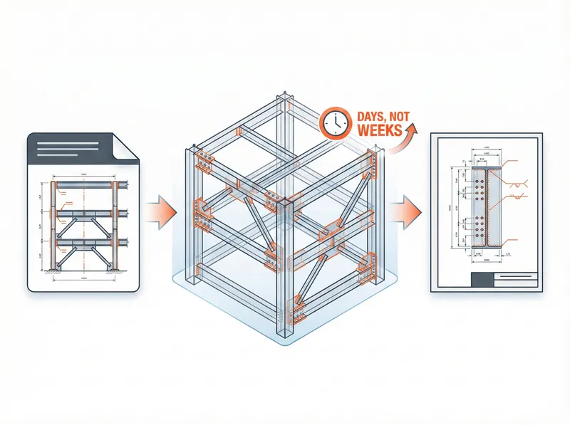 Structural drawings to shop-ready steel BIM model transformation workflow